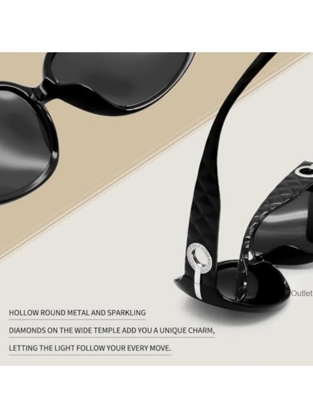 Oversized Butterfly Sunglasses UV400 Protection TAC Lens